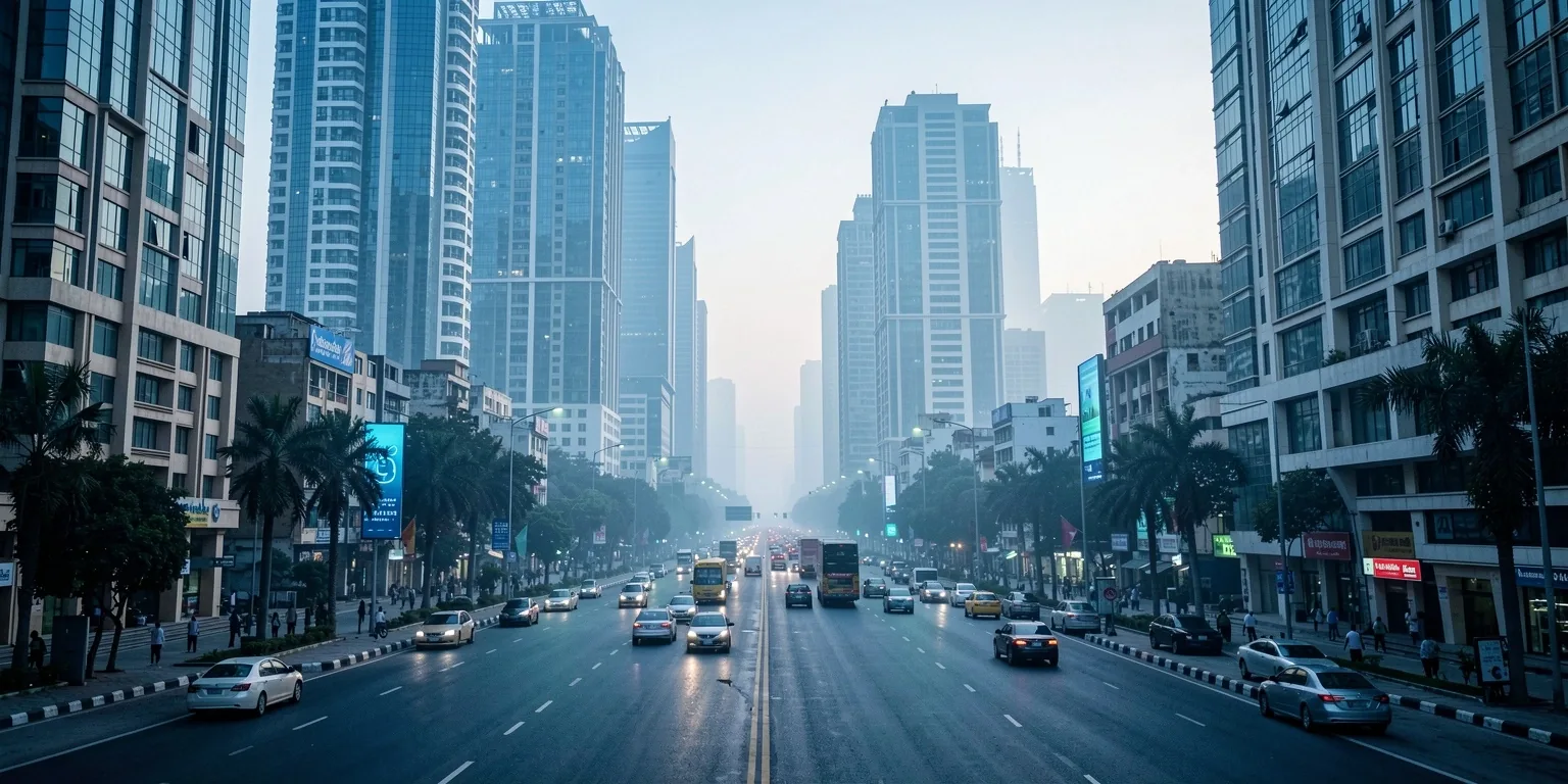 Karachi financial district atmosphere